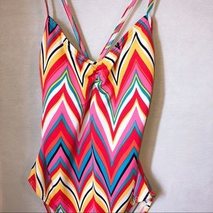Rainbow Cross Back One Piece Swimsuit